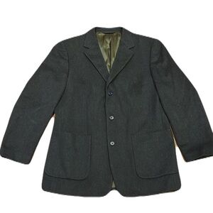 J crew Wool Cashmere Three Buttons Charcoal Grey Blazer Size 42R